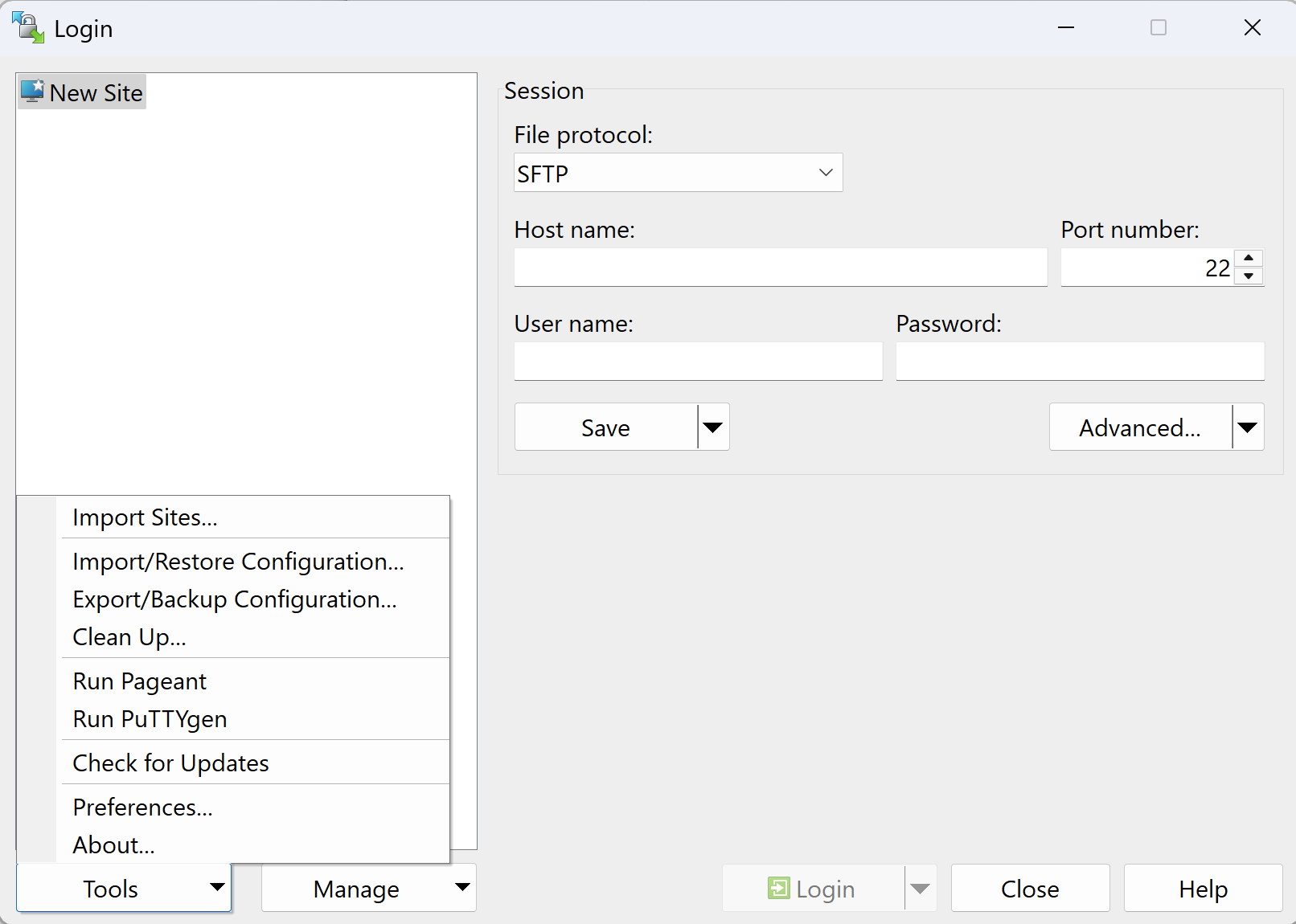 WinSCP 1